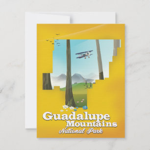 Parque nacional montanhas Guadalupe, mapa do Texas