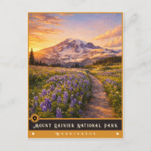 Parque Nacional Mount Rainier | Cartão Postal Anti