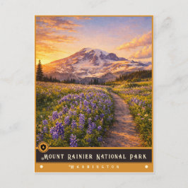 Parque Nacional Mount Rainier | Cartão Postal Anti
