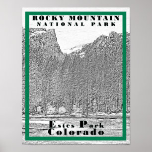 Parque Nacional Rocky Mountain - 11 x 14 Poster