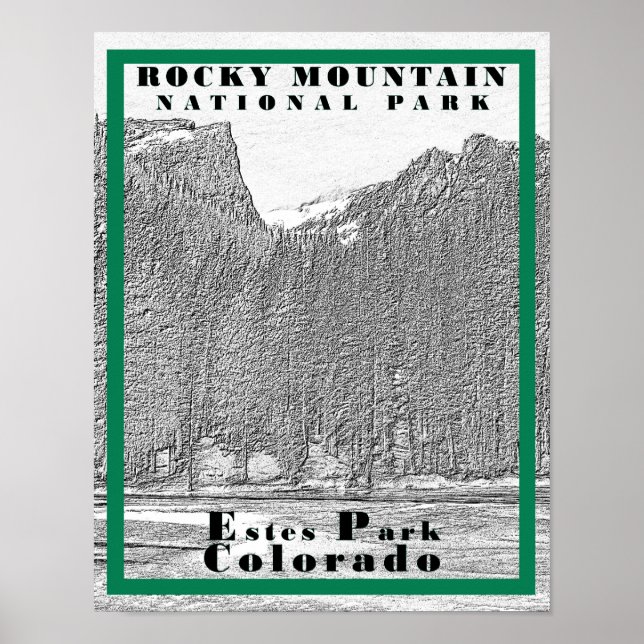 Parque Nacional Rocky Mountain - 11 x 14 Poster (Frente)