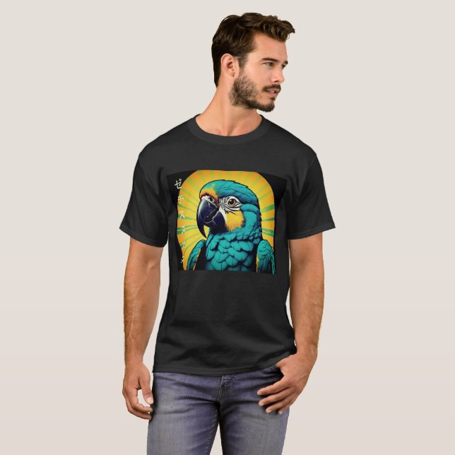 Parrot Bird Design T-Shirt for Men (Frente Completa)