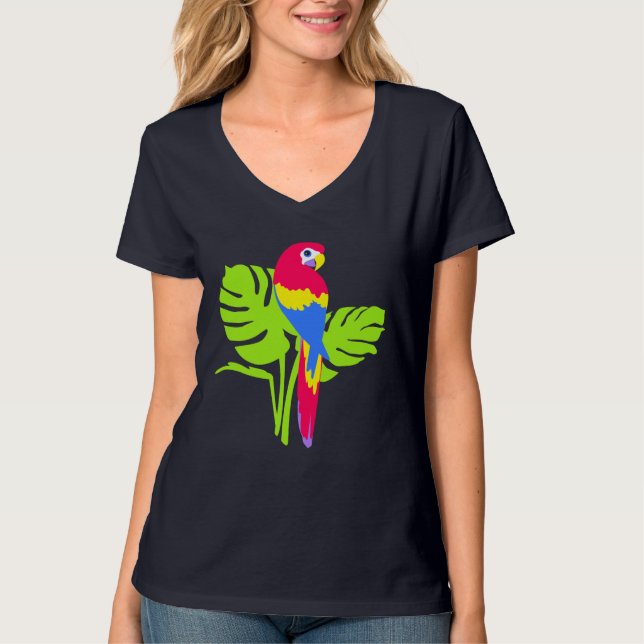 Parrot Macaw — camiseta gráfica simples (Frente)