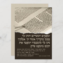 Parshah Cita Torah Hebrew Bat Mitzvah Convite