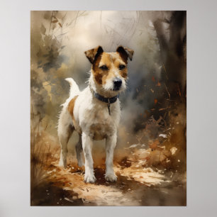 Parson Russell Terrier Dog Art Impressão Poster