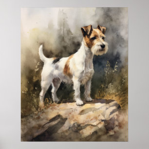 Parson Russell Terrier Dog Art Impressão Poster