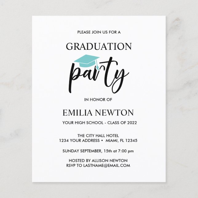 Parte Boné de formatura do Blush de Aqua Tassel de (Frente)