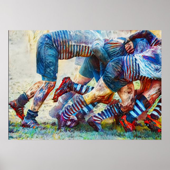 Parte De Trás Do Crum - Impressão De Pintura De Ru (Frente)