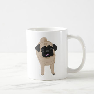 Parte dianteira e bumbum da caneca do Pug