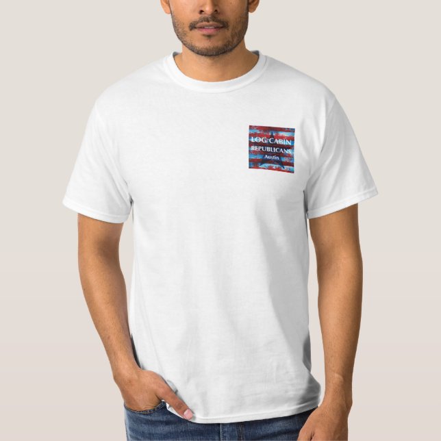 Parte dianteira e parte traseira unisex do t-shirt (Frente)