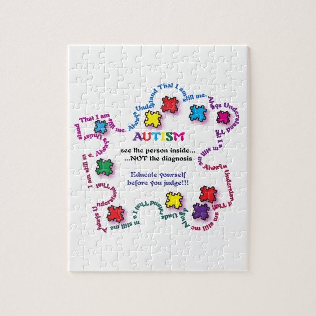 Parte do quebra-cabeça do autismo (Vertical)