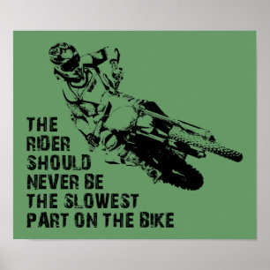 Parte Mais Lenta Sinal de Poster de Motocross de M