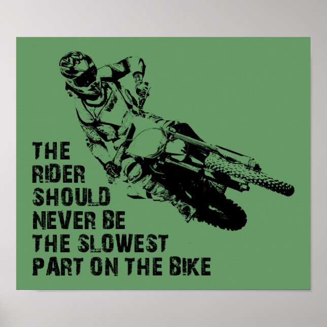Parte Mais Lenta Sinal de Poster de Motocross de M (Frente)