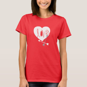 Parte superior coral Funky do t-shirt das setas do