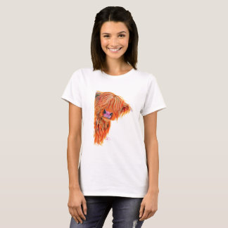 Parte superior do t-shirt das mulheres escocesas