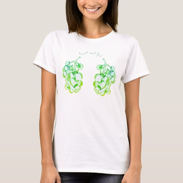 Parte superior fresca doce do t-shirt da fruta (Frente)