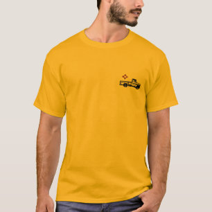 Parte traseira de Zia Bob, t-shirt dianteiro de