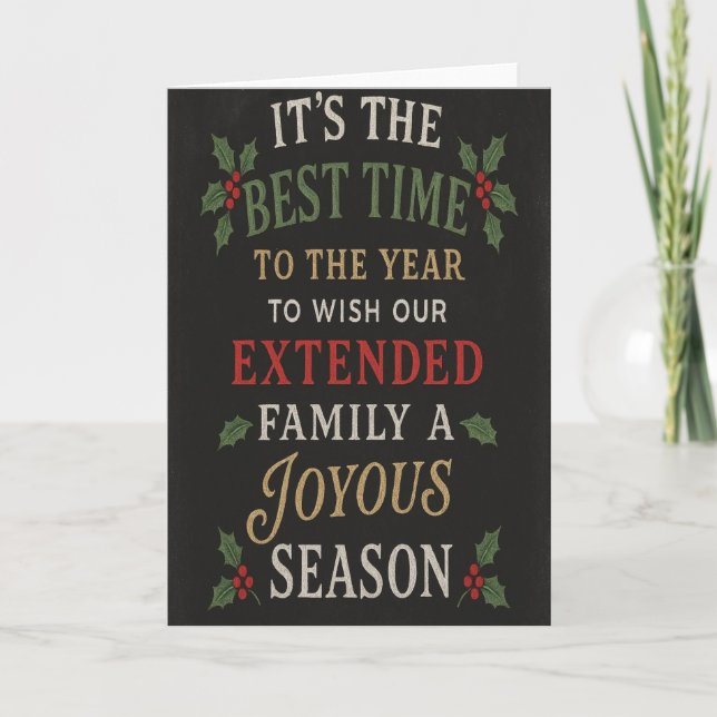 Parte traseira do cartão de saudação de Natal (Frente)