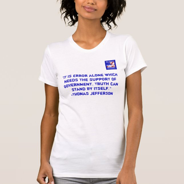 Parte traseira Jefferson da camisa do tea party T (Frente)