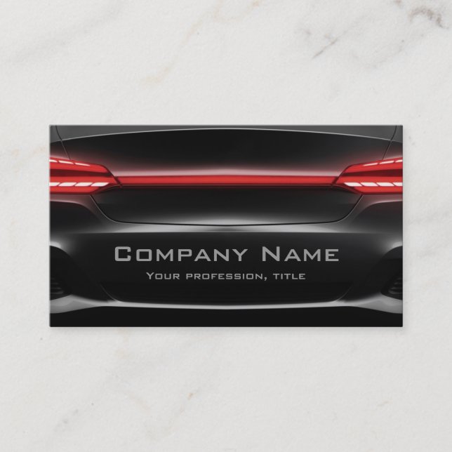 Parte Traseira Preta Do Carro Legal Cartão de visi (Frente)