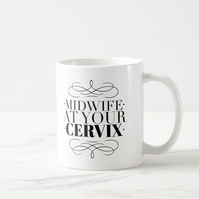 Parteira em sua cerviz - caneca de café do (Direita)