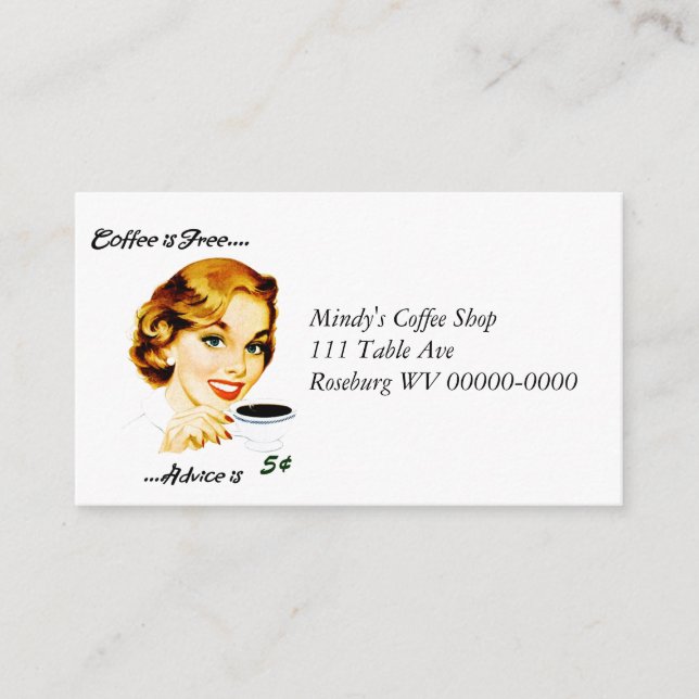 Parteira retrô Café e Conselho (Frente)