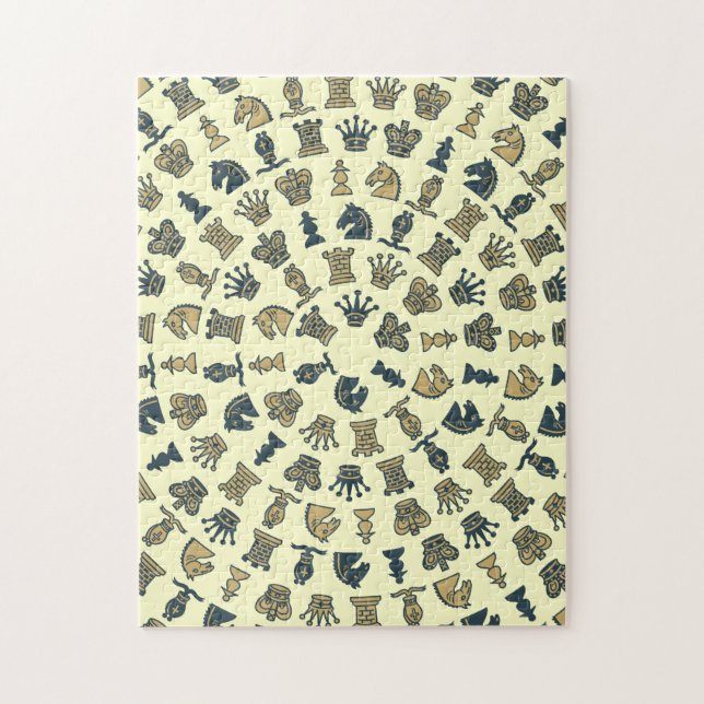 Partes de xadrez no quebra-cabeça dos círculos (Vertical)