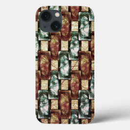 Partes retangulares verdes, escura e manchada