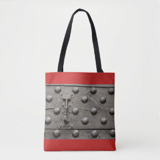 particular da porta de um castelo bolsa tote