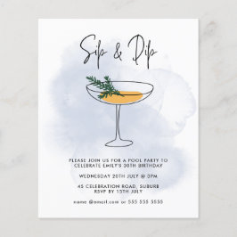 Partido de Piscina de Coquetel de Dip e Sip de Orç