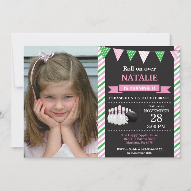 Partido de primeiro aniversario do convite do (Frente)