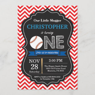 Partido de primeiro aniversario do convite do