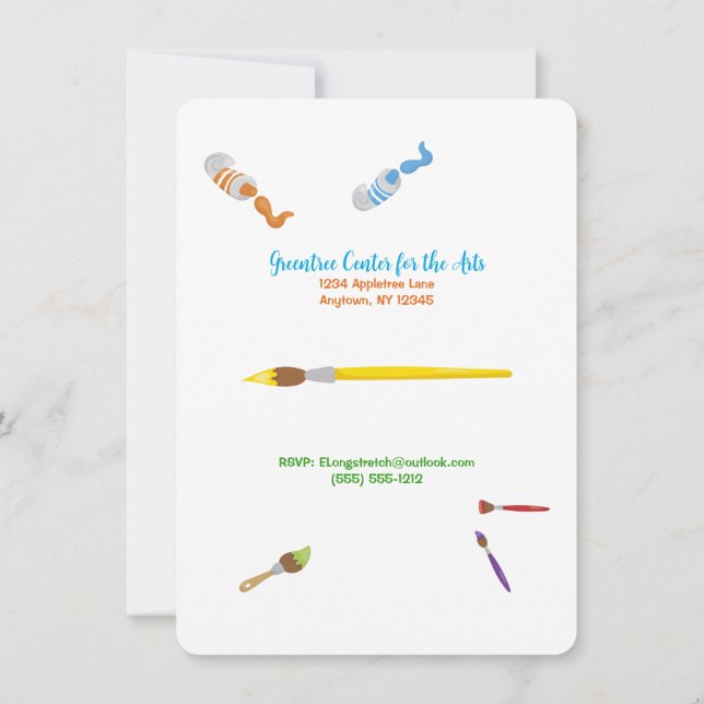 Partido de Tinta para o Convite Personalizável par (Verso)