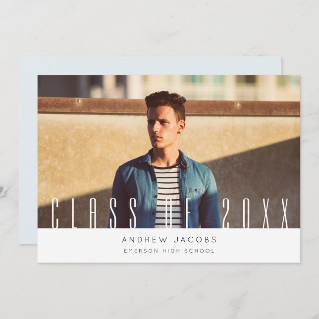 Partido do Anúncio de Graduação de Fotos da Cara M (Frente/Verso)