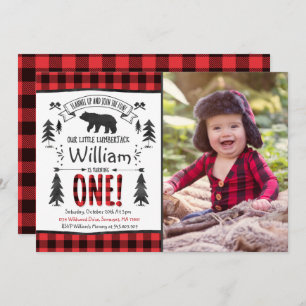 Partido do lenhador do convite do aniversário do