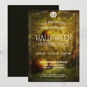 Partido Elegante Vintage Halloween   Convite