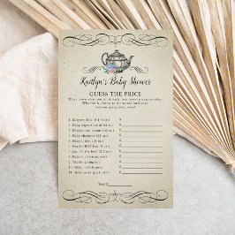 Partido Elegante Vintage Tea | Jogo Chá de fraldas