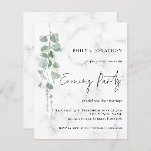 Partido Eucalyptus Marble Wedding Noite