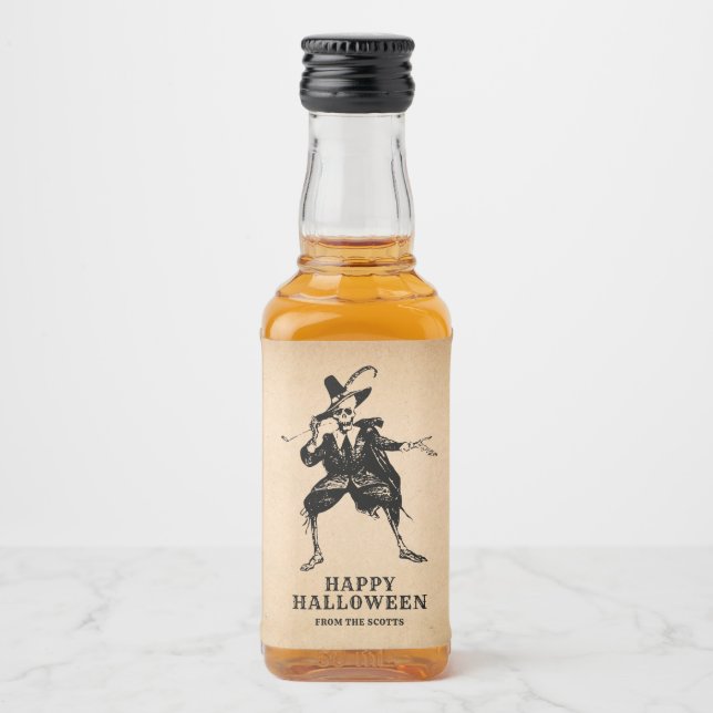 Partido Halloween Favorece Skeleton Gothic Vintage (Frente)