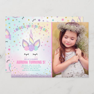 Partido mágico do unicórnio do convite do