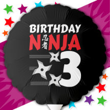 Partido Ninja, 3 anos, estende crianças aniversári