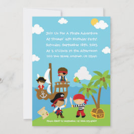 Partido Pirata - Convites Personalizados de Aniver