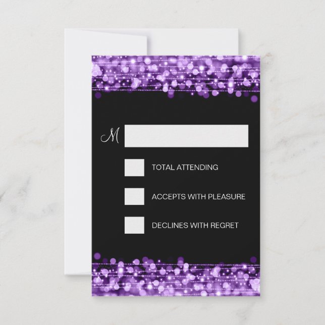 Partido RSVP Elegante brilha roxo (Frente)