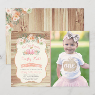 Partido rústico da abóbora do convite do