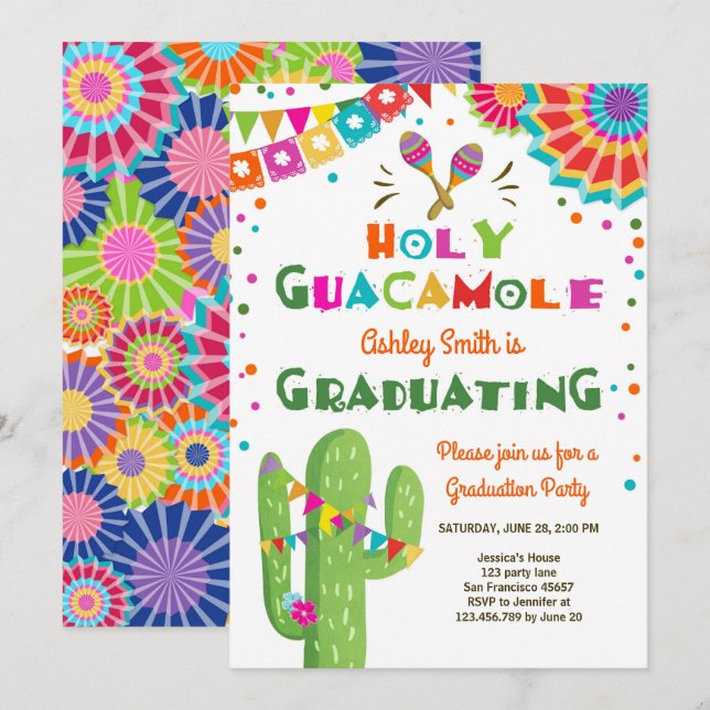 Partido santamente do convite da graduação da (Frente/Verso)