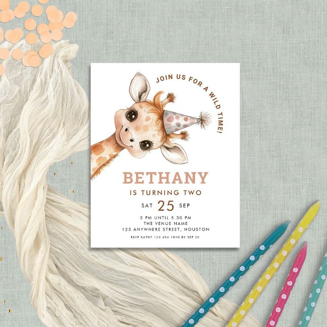 Partido segundo aniversário Girafa Cuta de Tempo C (Criador carregado)