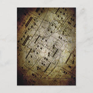 Partitura antiga, notas musicais grunge