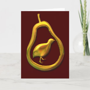 Partucho de Natal em um Cartão de Férias pera