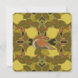 Partucho Em Um Cartão De Saudação De Natal De Pera