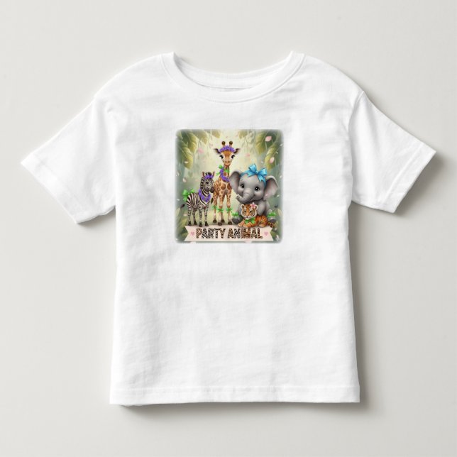 Party Animal Toddler Jersey T-Shirt Unisex ajustad (Frente)